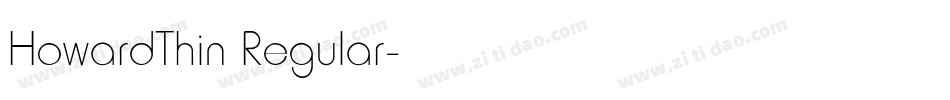 HowardThin Regular字体转换